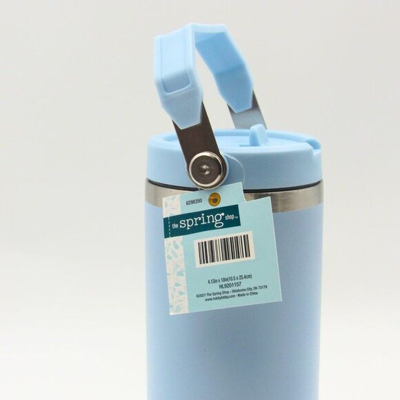 NWT Blue Straw Tumbler with Handle - Picture 3 of 4